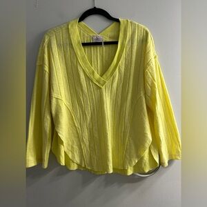 Urban outfitters out from under textured pull over yellow sweater